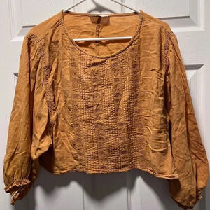 Lucky Brand Small Long Sleeve Crop Top